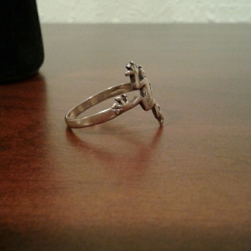 Sterling silver frog ring - Picture 2 of 4